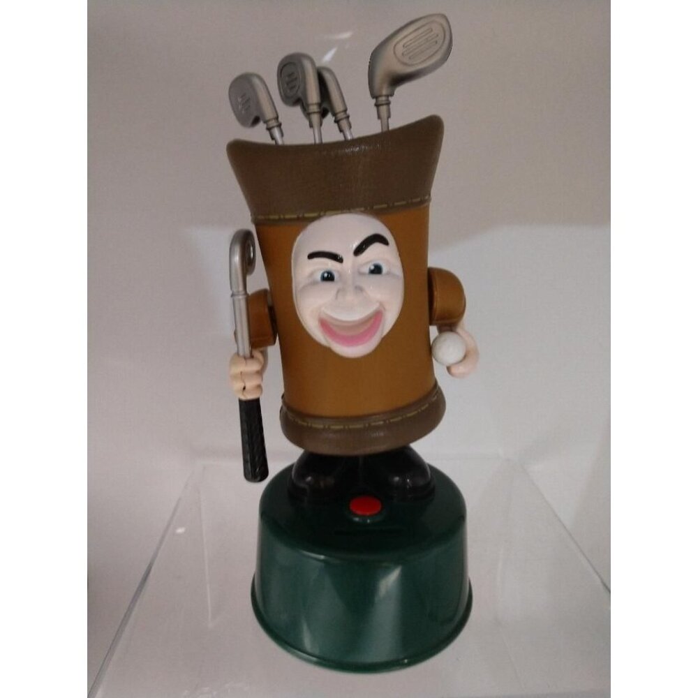 Animated Talking Golf Bag Bank Figurine By Mag-Nif Inc. 2000